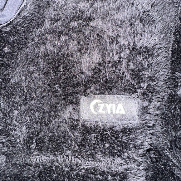 Zyia black 3/4 zip plush hoodie Sz 10-11 - Picture 2 of 5